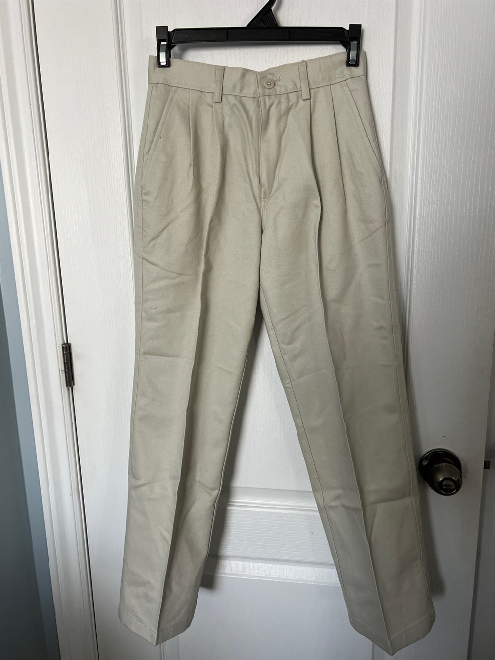 Dockers Boys Light Cream Pleated Dress Pants
